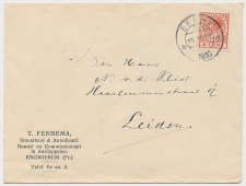 Firma envelop Engwierum 1930 - Stoomboot en Autodienst