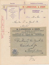 Envelop / Brief Leiden 1921 - Smederij - Rijwielhandel ( z.o.z.)