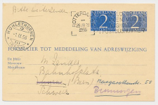 Verhuiskaart G. 24 Rotterdam - Zwitserland 1956 - Buitenland