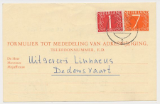 Verhuiskaart G. 30 Weert - Dedemsvaart 1965 