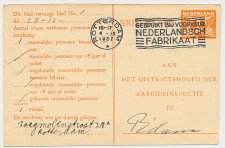 Arbeidslijst G. 17 Locaal te Rotterdam 1937