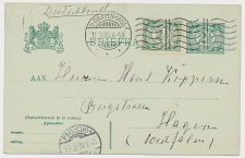 Briefkaart G. 59 / Bijfrankering Den Haag - Duitsland 1905