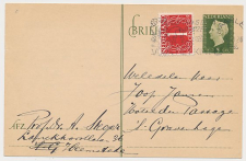 Briefkaart G. 291 a / Bijfrankering Haarlem - Den Haag 1948