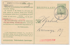 Spoorwegbriefkaart G. PNS216 g - Locaal te Amsterdam 1928