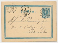 Briefkaart G. 8 Den Haag - Belgie 1875