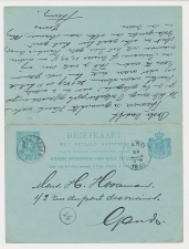 Briefkaart G. 30 Amsterdam - Belgie 1892 v.v.