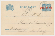 Briefkaart G. 106 a II Tiel - Den Haag 1921