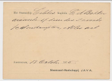 Briefkaart G. 7 Particulier bedrukt Amsterdam 1875