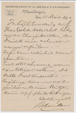 Briefkaart G. 29 Particulier bedrukt Vlaardingen -Duitsland 1892