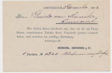 Briefkaart G. 29 Particulier bedrukt Amsterdam - Duitsland 1892