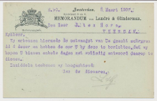 Briefkaart G. 67 Particulier bedrukt Amsterdam 1907