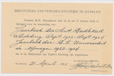 Briefkaart G. 198 Particulier bedrukt Haarlem 1925