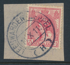 Typenraderstempel Traject Leeuwarden - Meppel H 1911