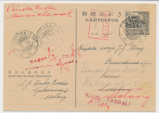 Censored Wander card Malang Netherlands Indies / Dai Nippon 1943