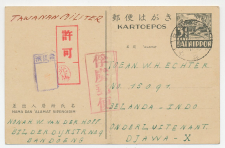 POW Card Bandoeng - Camp DJAWA - X Djakarta Neth. Indies 1944