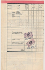 Vrachtbrief / Spoorwegzegel H.IJ.S.M. Roosendaal - Belgie 1919