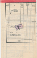 Vrachtbrief / Spoorwegzegel H.IJ.S.M. Roosendaal - Belgie 1919