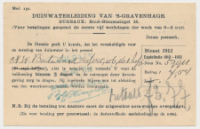 Briefkaart G. DW78-II-i - Duinwaterleiding s-Gravenhage 1913