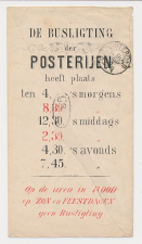 Env.G. 1 Part. bedrukt Amsterdam 1883 Busligting - Hof Apotheek