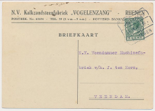 Treinblokstempel : Amsterdam - Nijmegen III 1936 ( Rhenen )