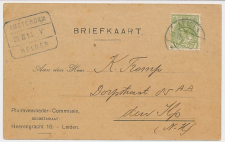 Treinblokstempel : Amsterdam - Helder V 1918 ( Leiden )