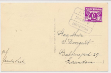 Treinblokstempel : Alkmaar - Amsterdam B 1935 ( Zaandijk )