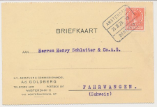 Treinblokstempel : Amsterdam - Bentheim VIII 1929