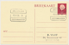 Treinblokstempel : Amsterdam - Leeuwarden III 1968