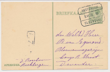Treinblokstempel : Amsterdam - Oldenzaal VII 1928 ( Beekbergen )