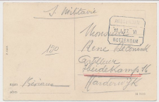 Treinblokstempel : Amsterdam - Rotterdam VI 1917 ( Delft )