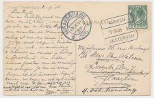 Treinblokstempel : Arnhem - Amsterdam AI 1935 ( Maarn )