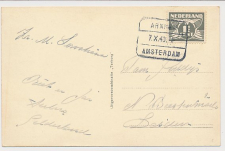 Treinblokstempel : Arnhem - Amsterdam F 1940 ( Terborg )