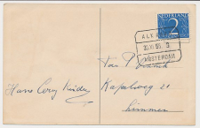 Treinblokstempel : Alkmaar - Amsterdam G 1955