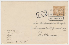Treinblokstempel : Amsterdam - Rotterdam IXA 1922 ( Leiden )