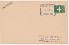 Treinblokstempel : Amsterdam - Rotterdam XVI 1952