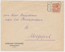 Treinblokstempel : Amsterdam - Hengelo XV 1935 ( Apeldoorn )