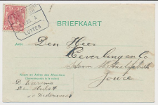 Treinblokstempel : Dedemsvaart Station - Lutten A 1920 