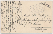 Treinblokstempel : Delfzijl - Groningen IV 1916 ( Appingedam )