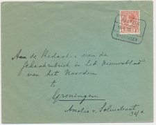 Treinblokstempel : Delfzijl - Groningen I 1930 ( Stedum )