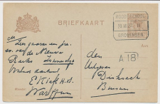 Treinblokstempel : Roodeschool - Groningen III 1922 ( Warffum )