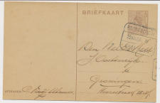 Treinblokstempel : Roodeschool - Groningen IV 1923 ( Ulrum )