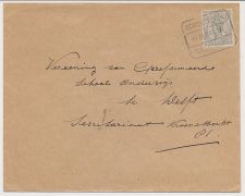 Treinblokstempel : Roodeschool - Groningen IV 1924