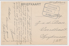 Treinblokstempel : Schagen - Alkmaar I 1918 ( Schoorl )