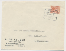 Treinblokstempel : Utrecht - Leiden D 1935 ( Bodegraven )