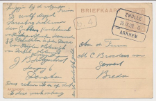 Treinblokstempel : Zwolle - Arnhem G 1926 ( Deventer )