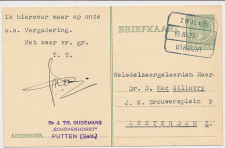 Treinblokstempel : Zwolle - Utrecht D 1929 ( Putten )