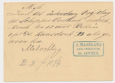 Briefkaart Aarlanderveen / Alphen 1876 - A. Maseland