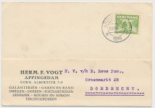 Firma briefkaart Appingedam 1939 - Galanterien - Zeemleer etc.  