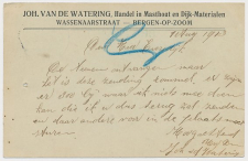 Firma briefkaart Bergen op Zoom 1913 - Masthout - Dijkmaterialen