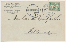 Firma briefkaart Delfzijl / Farmsum 1911 - Scheepswerf          